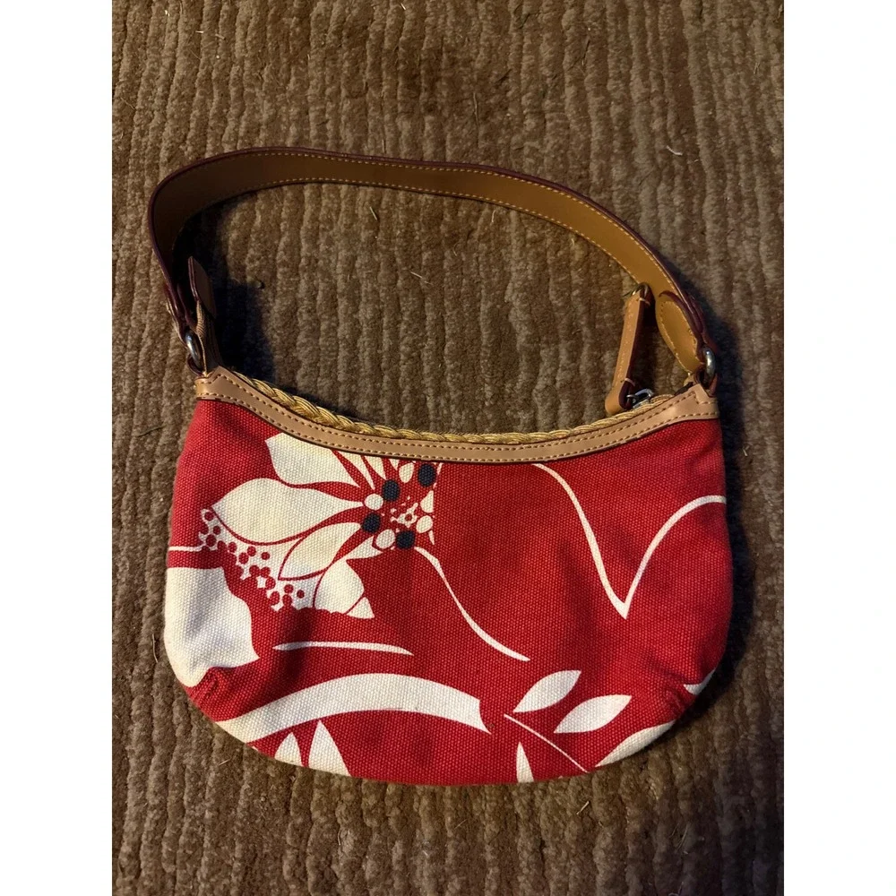 Tommy Hilfiger Floral Hobo Bag Canvas Purse Handbag‎ Designer